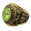 2005 Customized Wholesale Rings and Green Peridot Military Ring