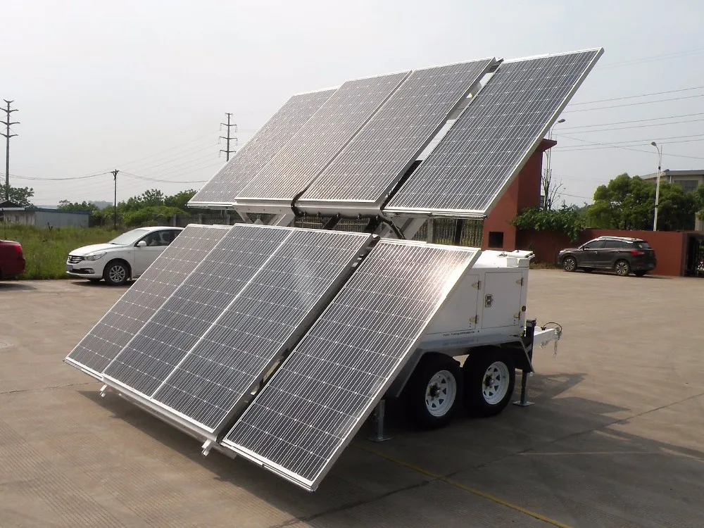 Portable Solar Wind Energy Generator Trailer 3kva 5kva 10kva 15kva