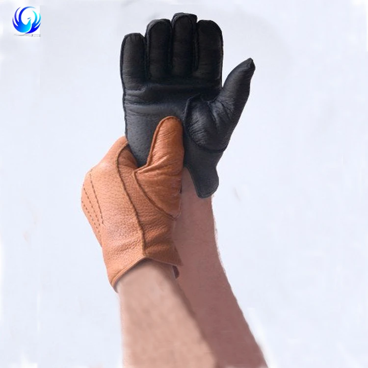 Alpaca Lined Peccary Leather Gloves For Men High Quality Deerskin
