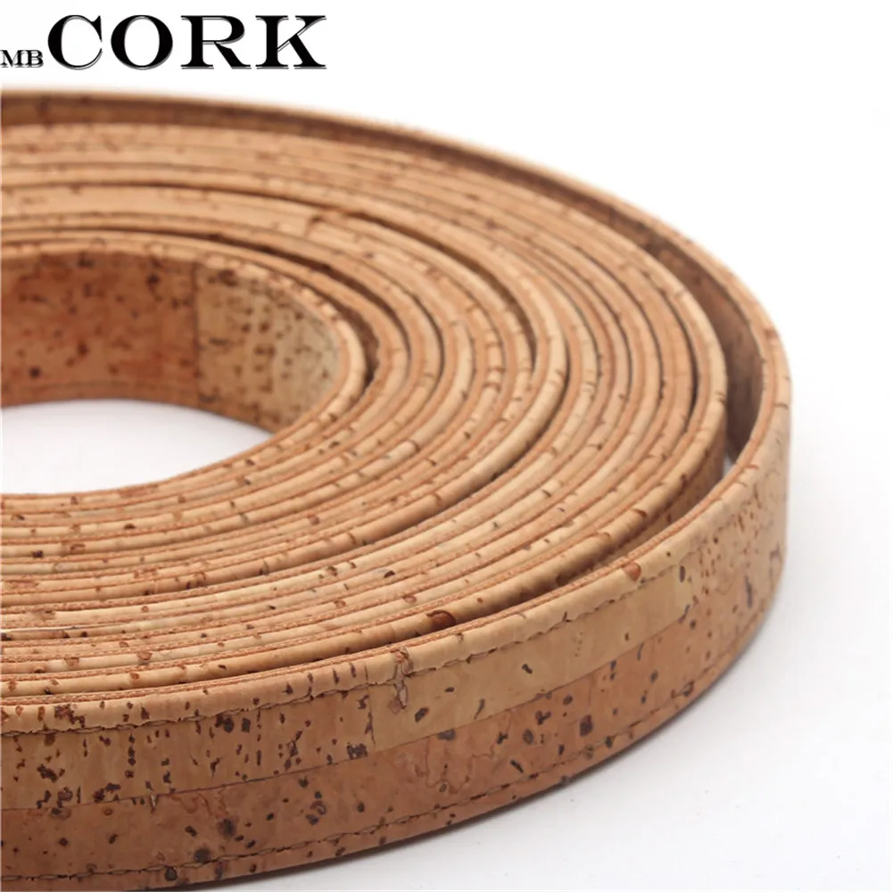 18MM Flat Portuguese Cork rope flat natural cork cord leather jewelry supplies Cor-199