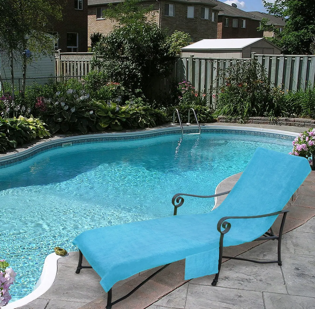 Buy Pool Side 1000-Gram Chaise Cover, Pool lounge Chair ...