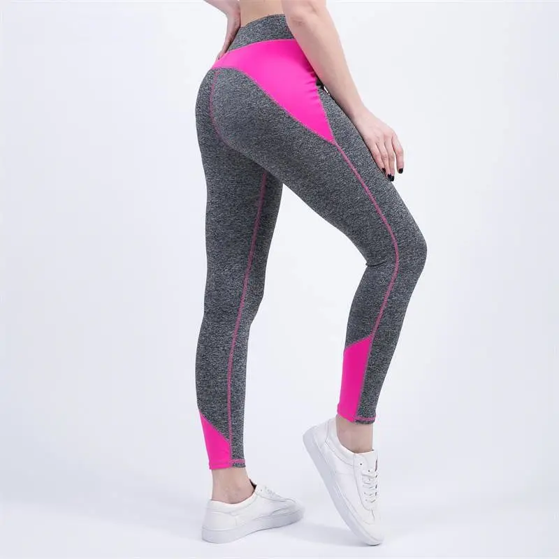 pink and grey gym leggings