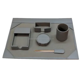 Pu Leather Executive Office Stationery Desk Set Buy Luxury Office