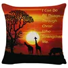 African Culture I Can Do All Things Through Christ Who Strengthens Me Cotton Linen Cushion Cover Custom Wholesale