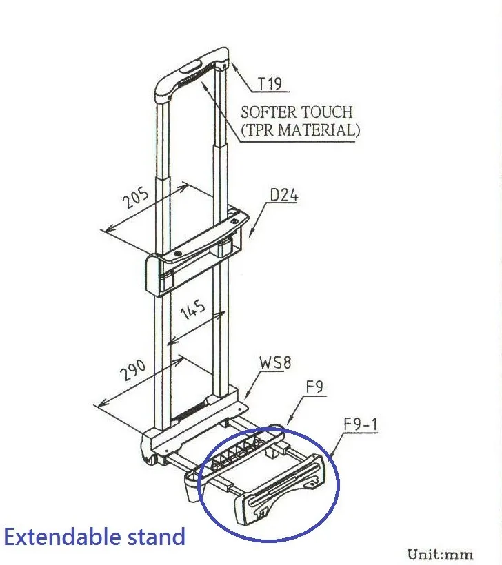 Adjustable Trolley Handle Carry Handle With Wheels Buy Folding