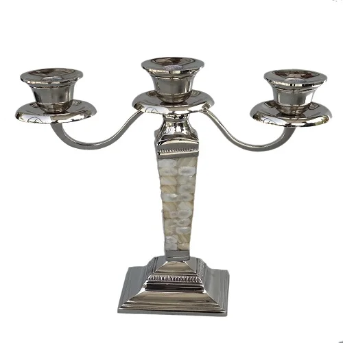 Modern Design Gold Metal Finished Candle Holder Set For Wedding Sustainable Quality Metal Candle