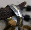 DAMASCUS STEEL RING WITH FILE WORK