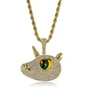 hot selling 69 same paragraph ins silver cute big eyes Unicorn rhino pendant necklace