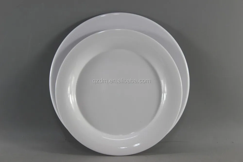 Plain Whit Restaurant Melamine Plates