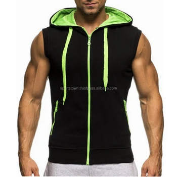 blank sleeveless hoodie wholesale