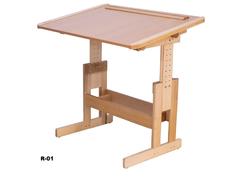 children wooden study desk table kids drawing painted school