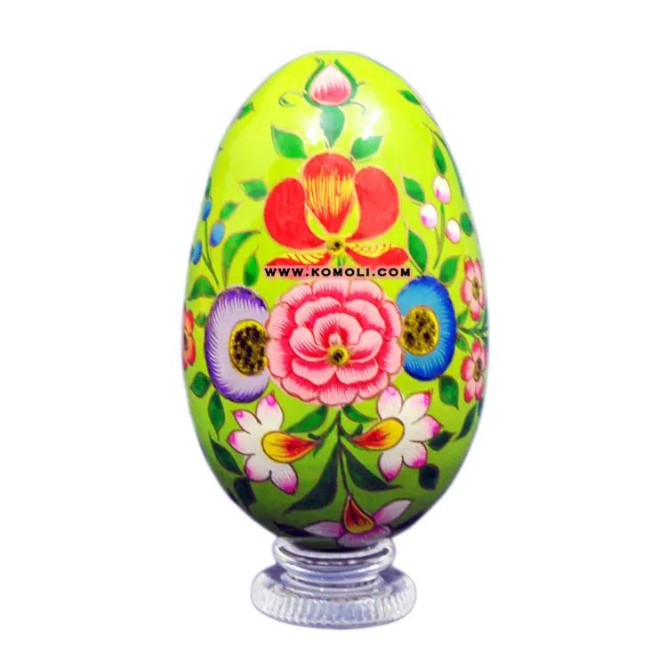 Hand Painted Floral Wooden Ostrich Egg Easter Decorations Buy