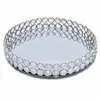DECORATIVE CRYSTAL ROUND TRAY