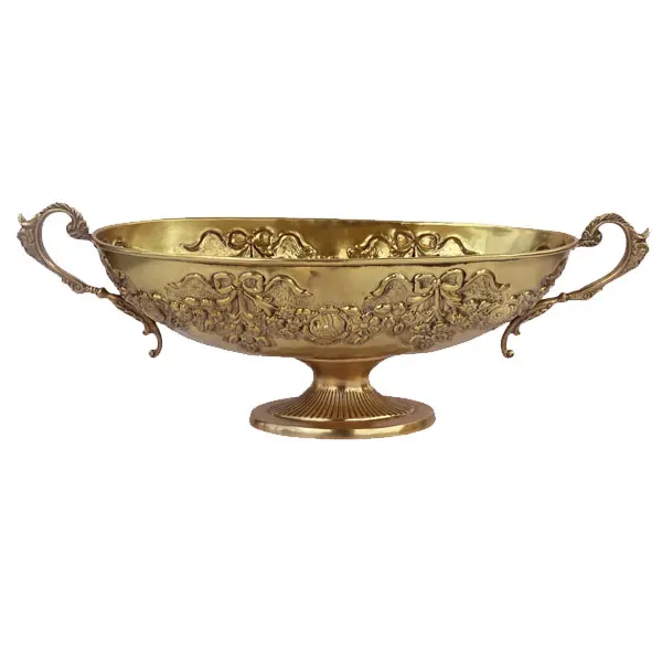 Fine Embossed Brass Antique Round Fruit Bowl Buy Brass Antique Fruit