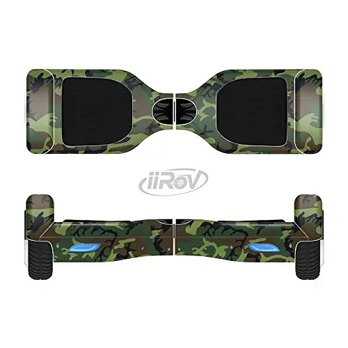 The Traditional Green Camouflage Full-Body Wrap Skin Kit for the iiRov HoverBoards and other Scooter (HOVERBOARD NOT INCLUDED)