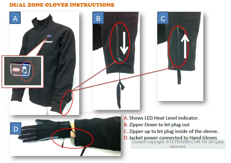 Wholesale Carbon Fiber 100 Waterproof Heated Module Two Zone 7.4v Battery Heated Jacket With