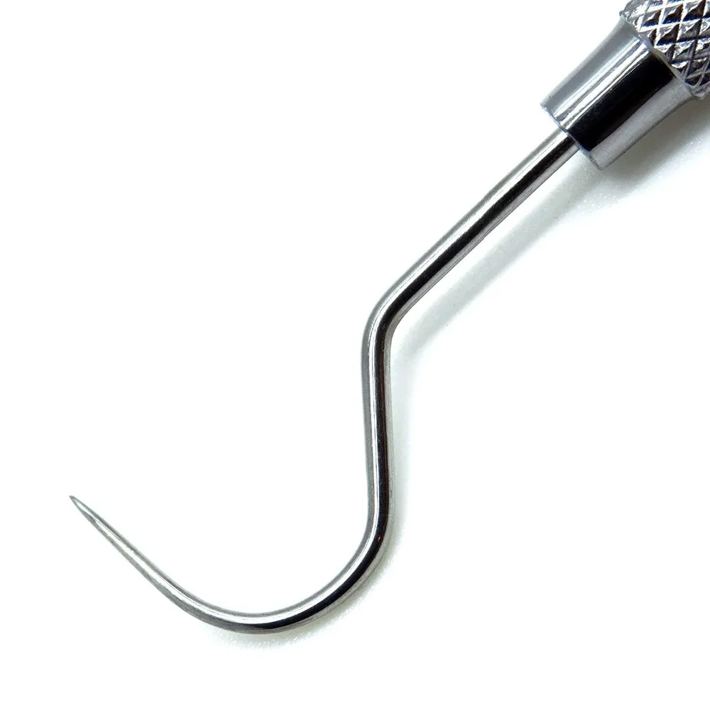Stainless Steel Shepherds Hook Periodontal Dental Explorer Probe With