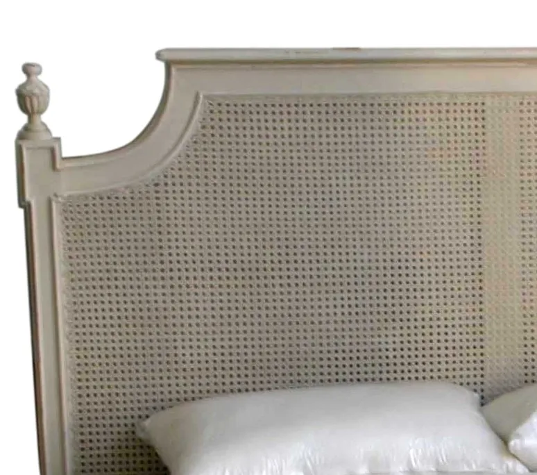 French Furniture Painted Mahogany Rattan bed jepara furniture indonesia., View French