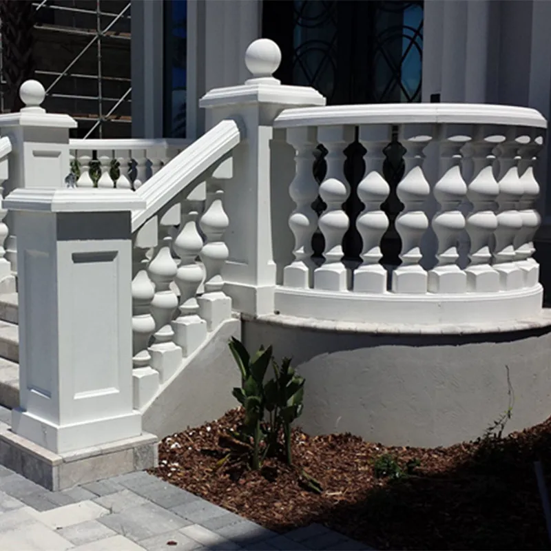 手工雕刻天然白石阳台栏杆栏杆楼梯栏杆设计大理石楼梯扶手