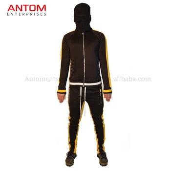 black and gold sweatsuit