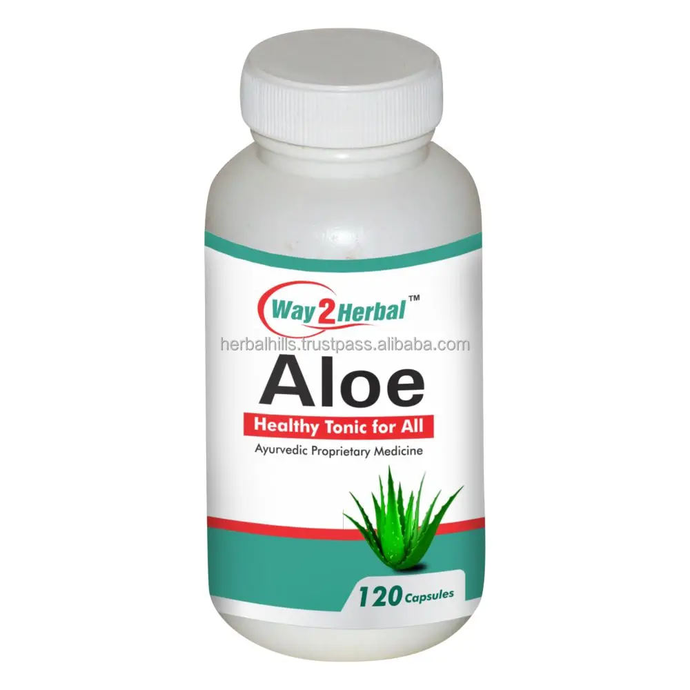 
Way2herbal Aloevera Aloe capsules, 400mg, 120 counts- Colon cleansing Supplement and Immunity 