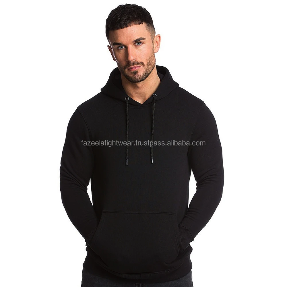 Custom Two Tone Hoodies Mens Panel Gym Pullover Hoodie Gym Wear