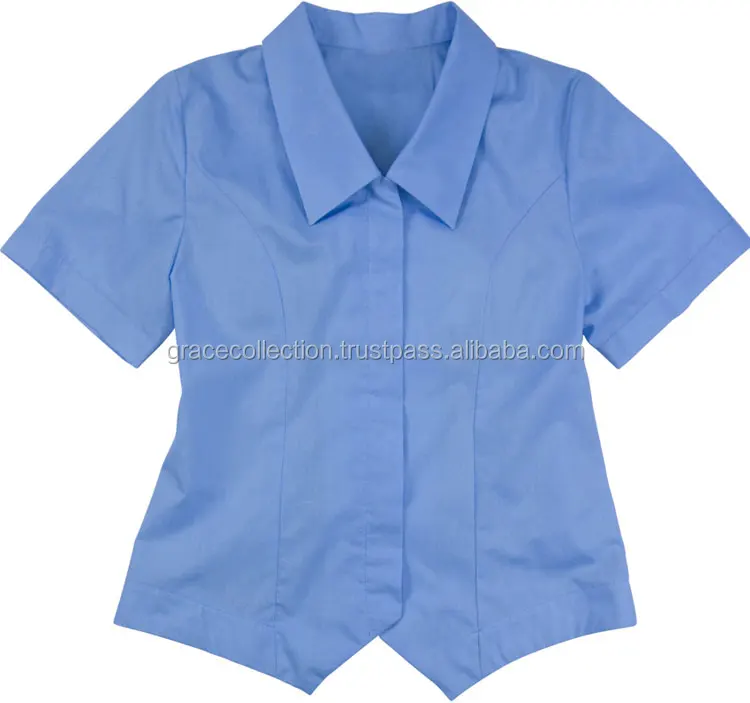 light blue school blouse