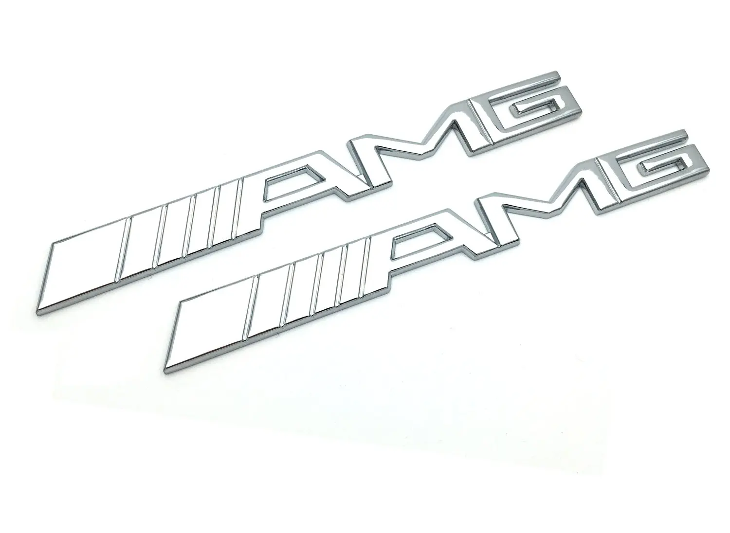 YIKA New 3D Car Logo Car Emblem Chrome Stickers Decals Badge Labeling for Mercedes Benz AMG(Black)