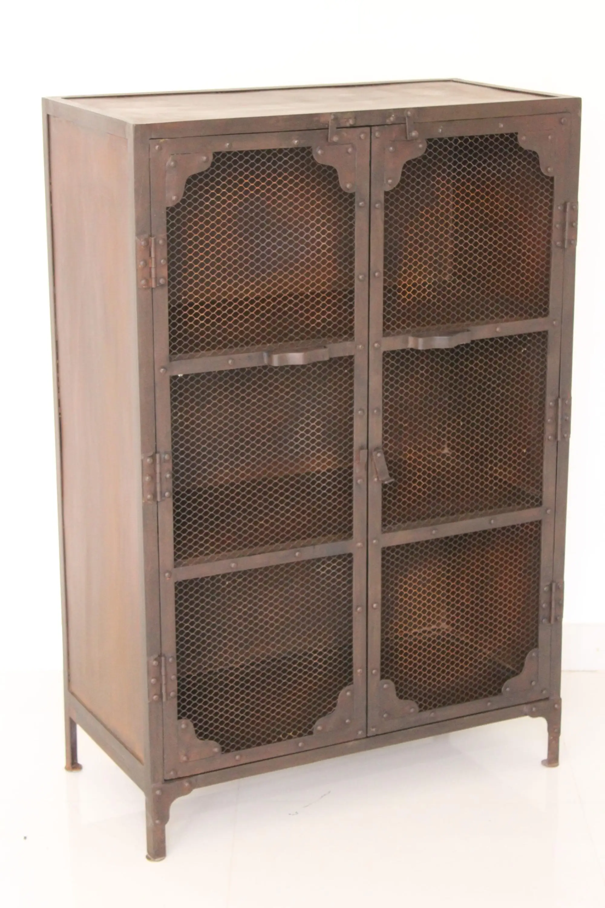 Antique Indian Iron Jali Industrial And Vintage Rustic Finish