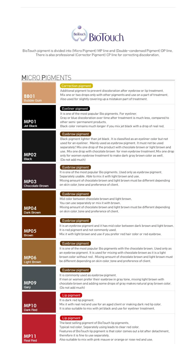 biotouch machine pigment korean pmu color safety certified biotouch machine pigment korean pmu color safety certified