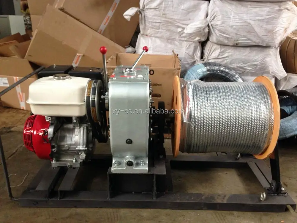 5 Ton Gas Powered Winch With Honda Gasoline Engine For Cable Pulling