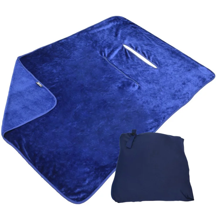 Fleece 2 In 1 Pillow Blanket/travel Blanket With Logo Super Soft