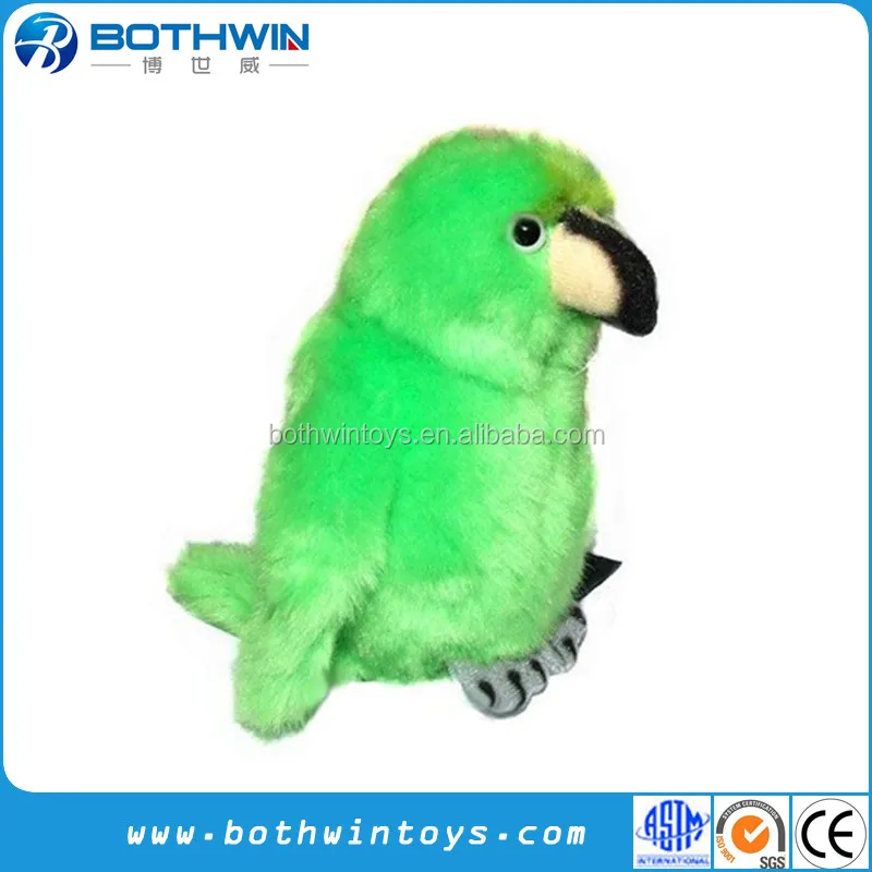 green parrot stuffed animal