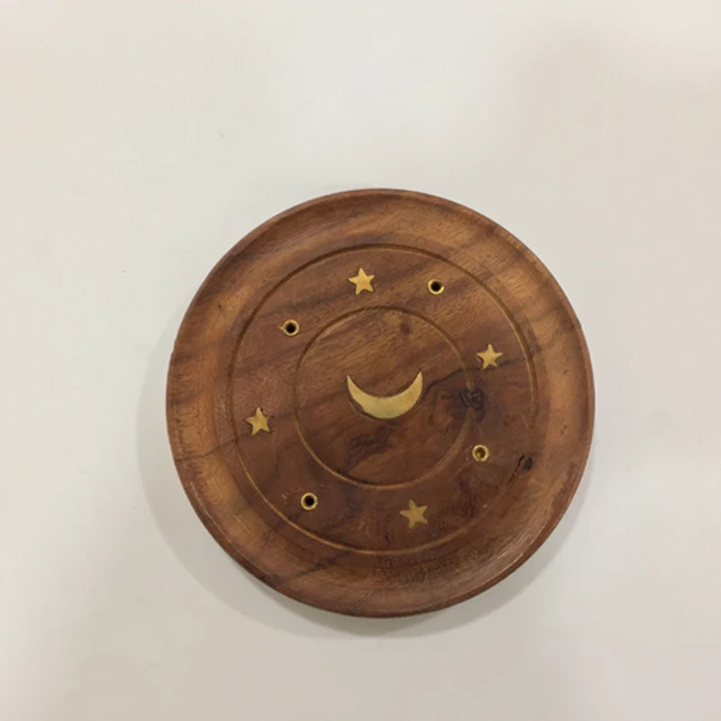 Wooden Round Moon Design Incense Stick Holder Buy Incense Stick