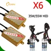 X6 Single bi-xenon car bulb socket high h4 h/l 6000k low halogen high xenon hid lamp 12v 35w 55w h1 h3 h7 h11 h4 d2s ac hid kit