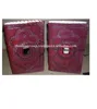 Vintage genuine embossed side stitch stone thread/elastic closure leather notebook