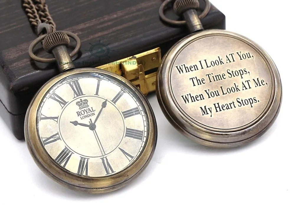 Bulk Order For Pocket Watch When You Look At Me My Heart Stops Pocket Watch With Gift Box Buy Pocket Watch Pocket Watch With Gift Box Antique Brass Pocket Watch Product On Alibaba Com