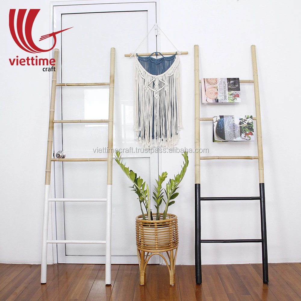 Bamboo Ladder Vintage Perfect Tower Rack Wholesale Made In Vietnam