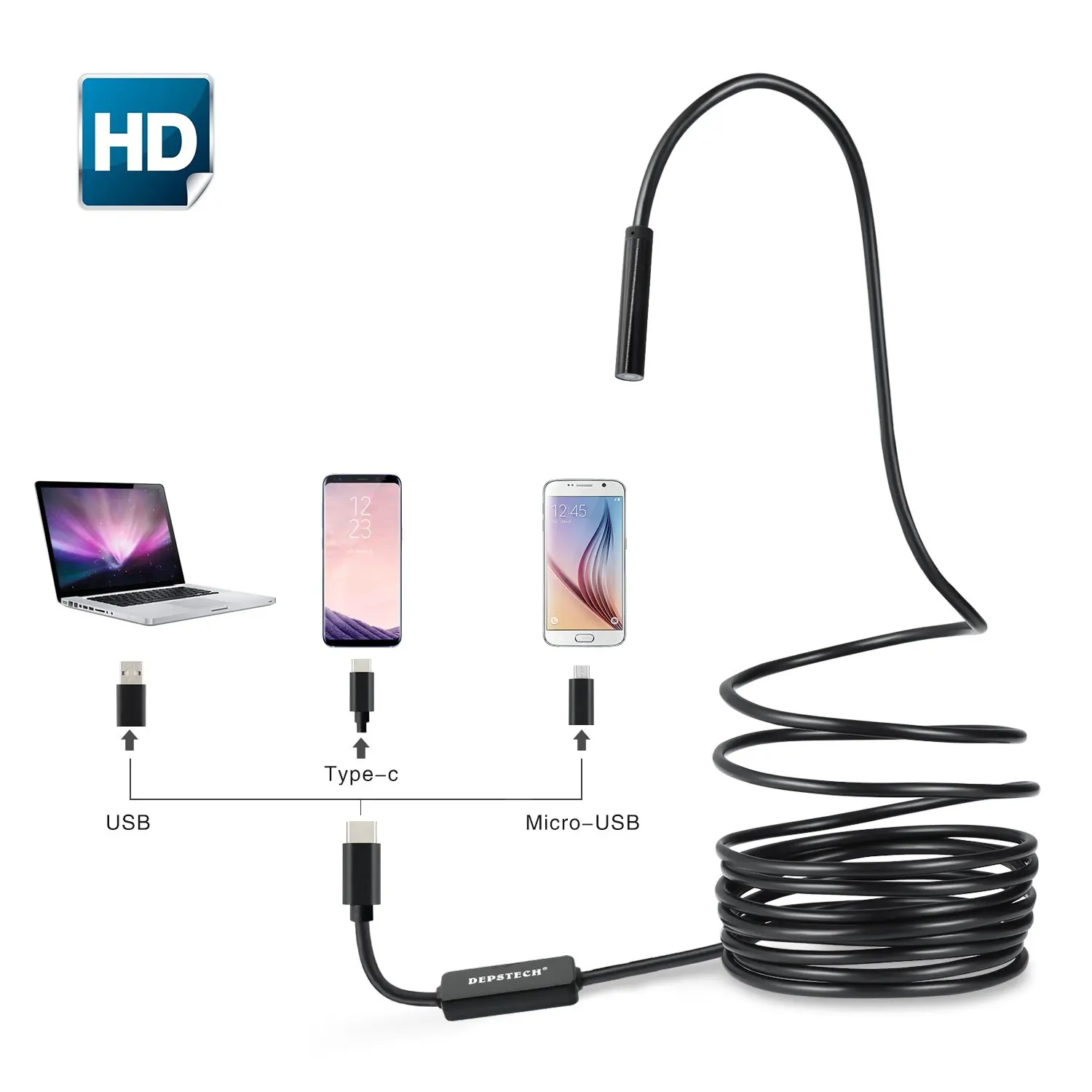 Эндоскоп usb c. Эндоскоп type c. эндоскоп для андроид type c. эндоскоп depstech 05220-3.
