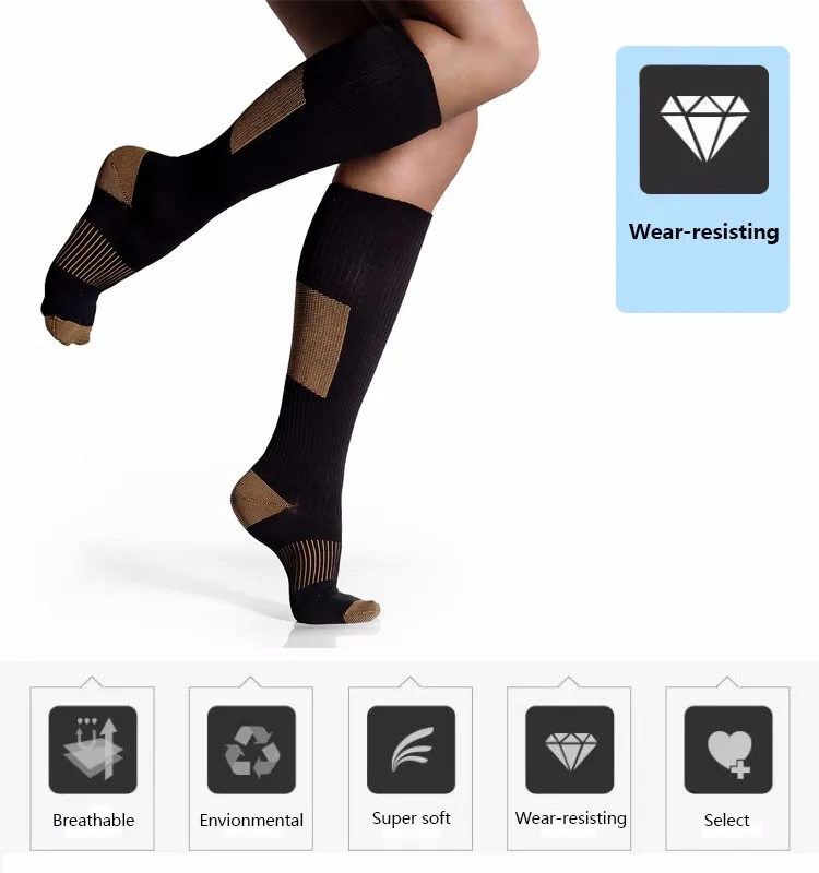 Hot selling Sporting Wear Online Compression Hiking Running Soccer knee high Socks