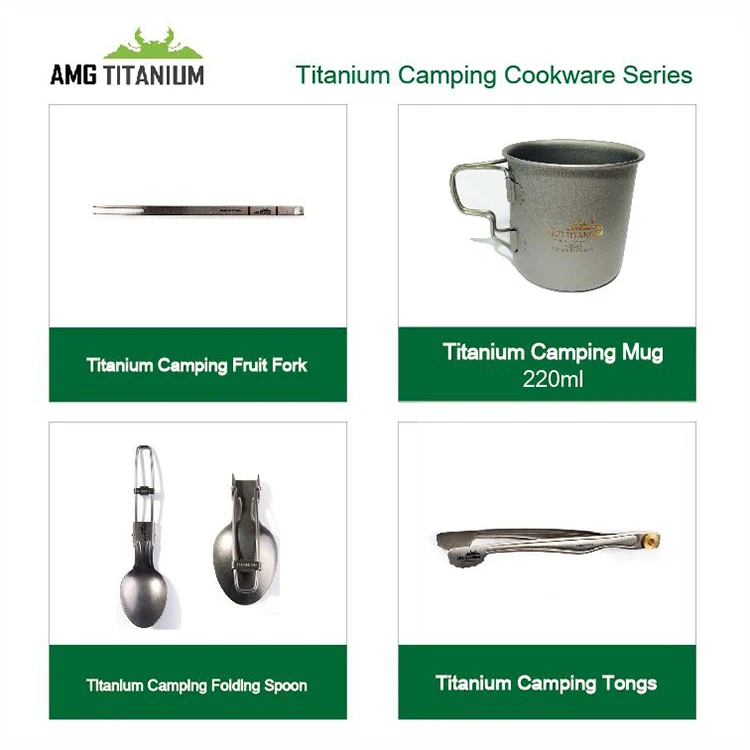 Titanium Camping Mini Fork Outdoor Cookware Backpacking Hiking Picnic Trekking Solo Camping Grade 2 Titanium by POSCO