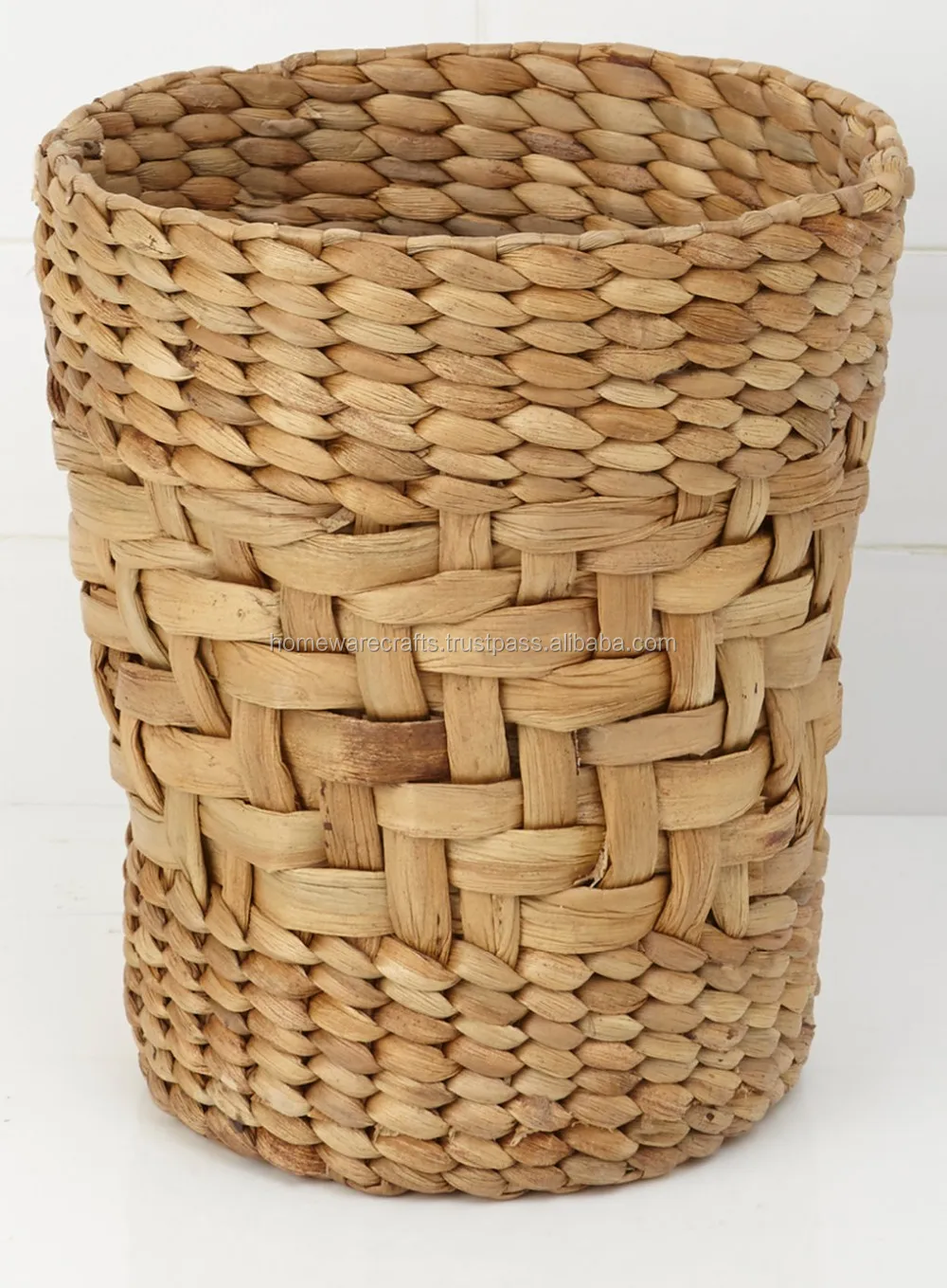 Large Round Water Hyacinth Wicker Basket / High Quality Water Hyacinth