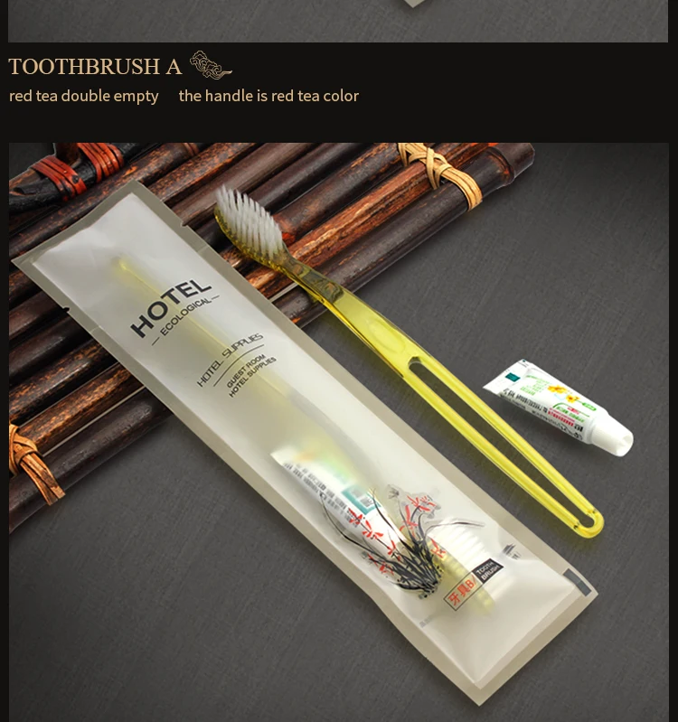 Wholesale 5 Star Luxury Hotel Amenities Toothbrush Toothpaste Dental
