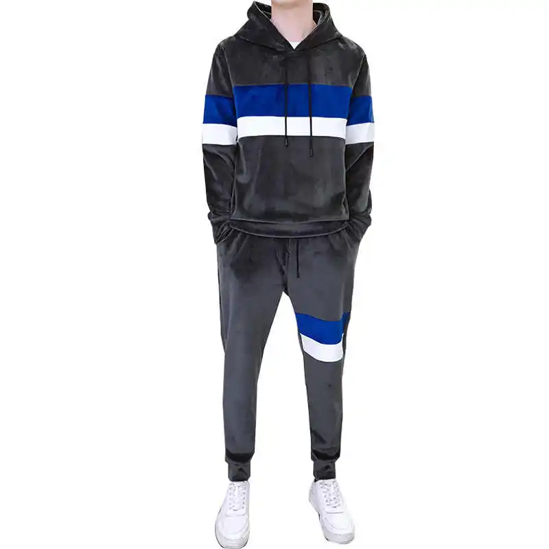 purple velvet tracksuit mens