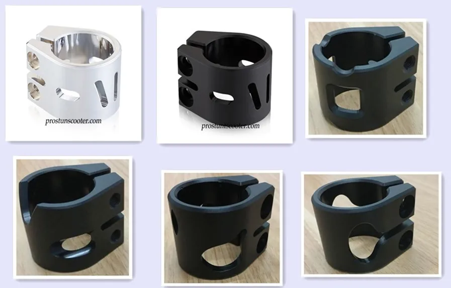 Cheap Black Scooter Clamp 2 Bolt Clamps Double Scooter Clamp For Blunt