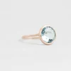 Fine jewelry 14k gold Blue Topaz gemstone engagement ring