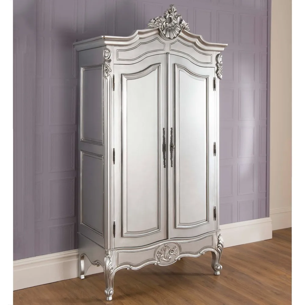 Royal European Designs White Wardrobe Home Set French Style Mahogany