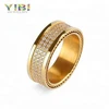 OEM stainless steel jewelry manufacturer men's CZ inlaid rose gold 316L stainless steel ring