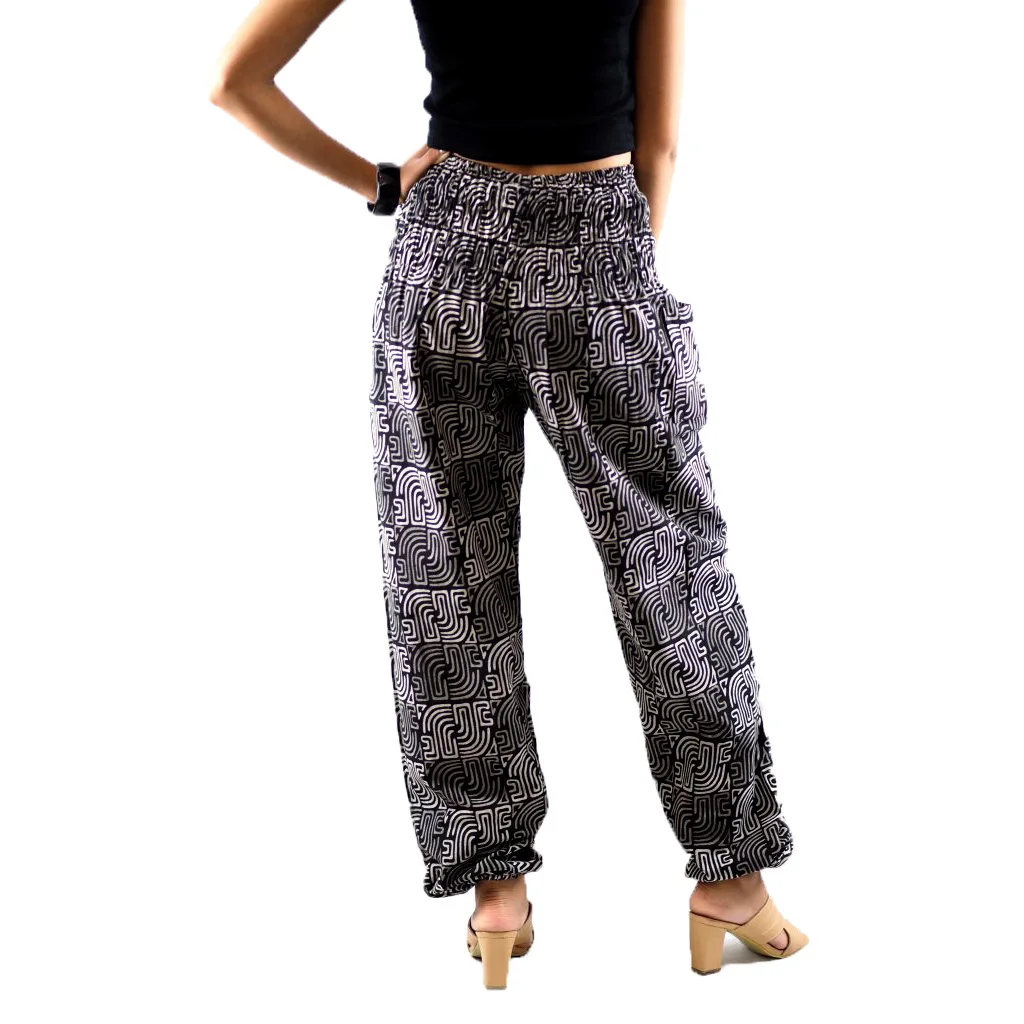 NAPAT Women Harem Pants Female Elastic Waist Trousers Ladies Basic Casual hippie Pants For Wholesale ( PP0004-01 )