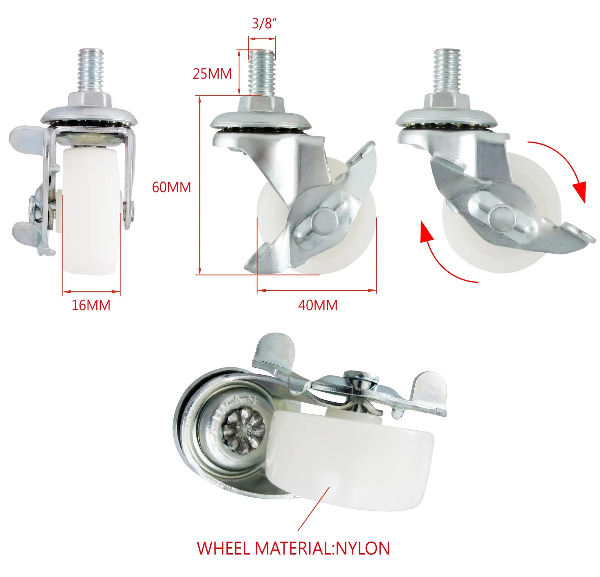 Cce Caster Plastic 1.5 Inch Caster Wheel Components Inserts Buy White Caster Wheel Exploded